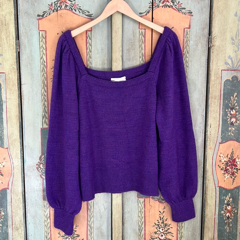 Anthropologie beautiful purple sweater! XL super soft